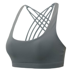 Haute qualité femmes Fitness haut court Sexy dos croisé grande taille soutiens-gorge de sport nouveauté personnalisé respirant Yoga haut Sexy avant - Product Image 5