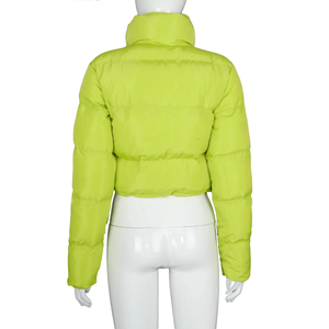 Wholesale Custom Logo Women's Stand Collar Puffer <b>Jacket</b> for Autumn/<b>Winter</b> New Arrival High Street Style Low MOQ - Product Image 4