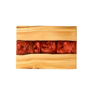 Planche à découper rectangulaire en bois d'acacia et résine 13,8*9 pouces, grain sur le dessus, pour la cuisine, planche à découper et à trancher, matériau en bambou - Product Image 5