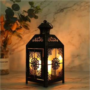 Farol Decorativo de Metal para Mesa, Negro, Navideño, Hecho a Mano, de Alta Calidad, al por Mayor, para Uso en el Hogar, Hotel u Oficina, Hecho en India - Product Image 6