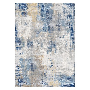 Tapis de salon LXDP-0812 gris argenté traditionnel oriental imprimé numériquement, lavable en machine, en chenille, antidérapant, vente en gros - Product Image 1