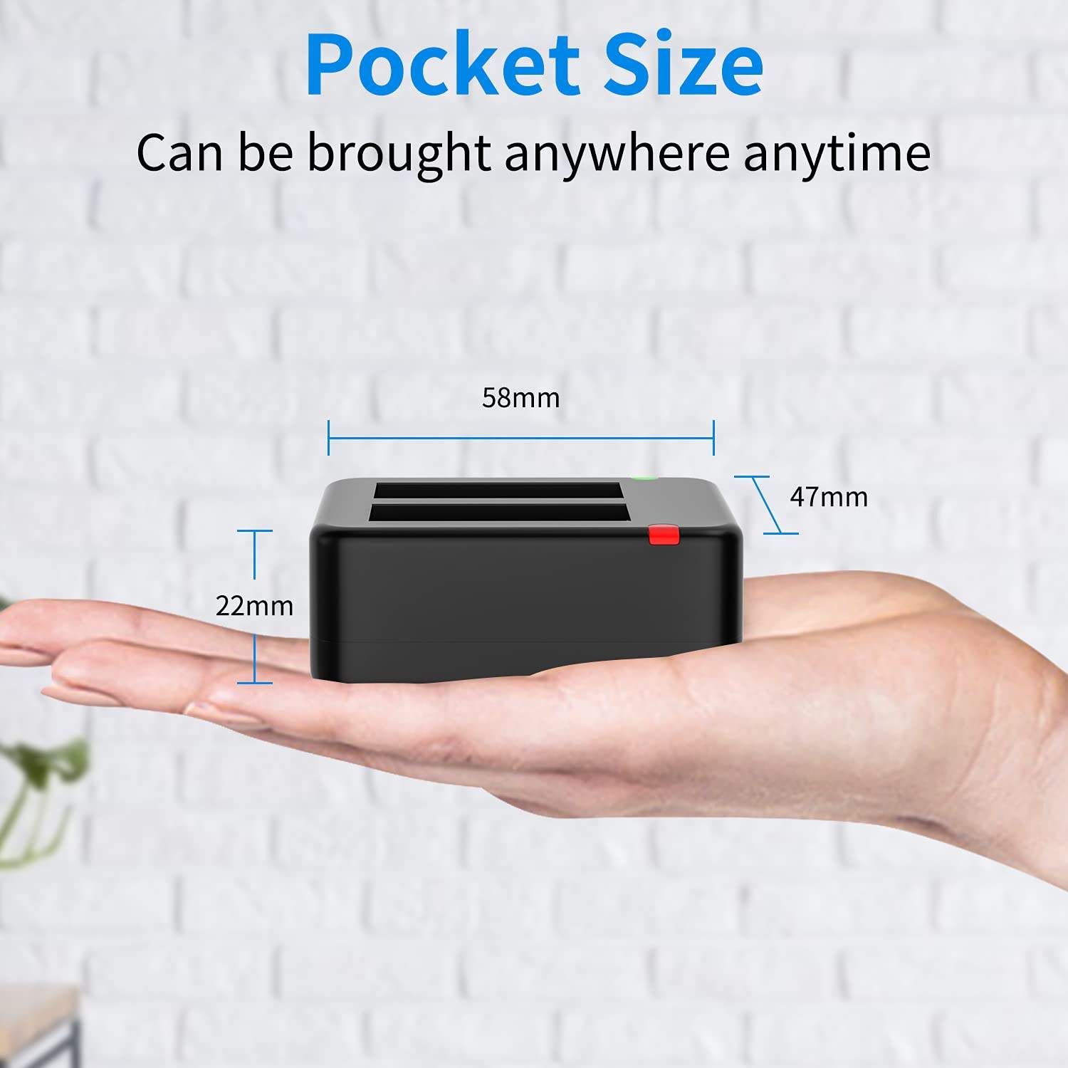 HONGDAK Dual Battery Charger for GoPro Hero 9/10/11 Black Battery Charger Station with Micro USB Cable