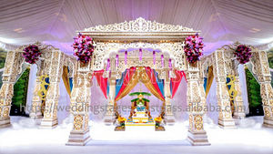 Mariage classique du sud de l'Inde Mandap avec Gopuram Design DST Exportations Tendance Style Temple Manavarai Fiber Wedding Mandap Canada - Product Image 6