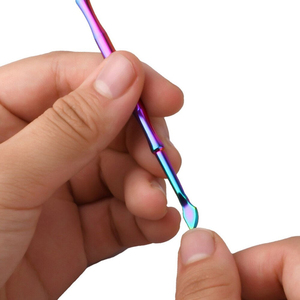 Pousse-cuticules double face réutilisable en acier inoxydable personnalisable, outil de manucure durable, fabricant de soins des ongles Kaamir - Product Image 6