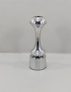 Vente flash, bougeoir rond en aluminium fait à la main, design simple européen, pour la Saint-Valentin, en argent et chrome. - Product Image 5