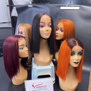 Pelucas rectas de hueso con cierre 5x5 HD encaje virgen cabello teñido Bob corte peluca hairExtensiones de cabello humano vietnamita - Product Image 3