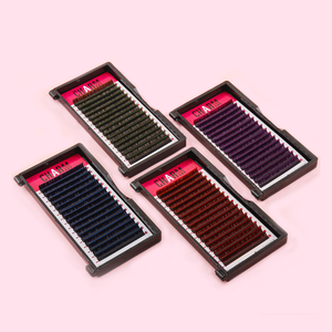 Extensiones de pestañas de dos tonos, colores, Sin crueldad, etiqueta privada personalizada, precio de fábrica individual - Product Image 3