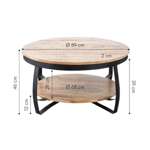 Mesa de centro de metal y mango Jules - Product Image 4