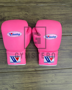 Gants de boxe GYMSTERO Winning en cuir de vachette rose, à fermeture auto-agrippante, avec sangle de poignet réglable, logo personnalisé, haute performance - Product Image 3