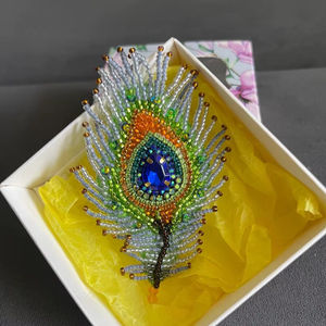 เข็มกลัดลูกปัดออกแบบทำด้วยมืออุปกรณ์เสริมคุณภาพสูงเข็มกลัดออกแบบที่เป็นเอกลักษณ์ของขวัญที่ดีที่สุดสำหรับอาบน้ำเด็ก - Product Image 1