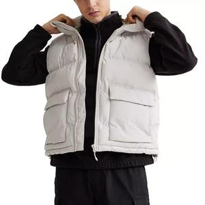 OEM gilet d'hiver de haute qualité pour hommes logo personnalisé sans manches bulle doudoune gilet en toile avec fonction coupe-vent - Product Image 2