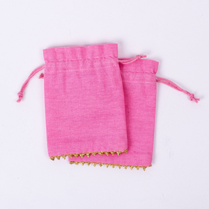 Ensemble de 2 pochettes en coton écologiques avec cordon de serrage, impression de logo personnalisée disponible, parfait pour l'emballage de cadeaux, les cosmétiques, l'utilisation en entreprise - Product Image 5