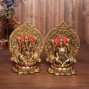 Patung tradisional anime Laxmi Ganesh Idol Showpiece rumah dekorasi rumah penghangat Diwali hadiah tuan Ganesh, kantor & ruang tamu dekorasi