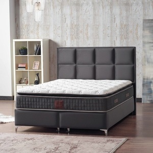 Ensemble de lit turc moderne et élégant avec sommier relevable, tête de lit décorative, ressorts Bonnel Hercules confortables à haute densité, qualité hôtelière - Product Image 2
