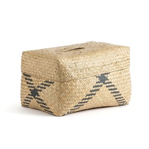 Seagrass storage lid basket <b>boxes</b> natural organization sea grass box for home kitchen bedroom - Product Image 3