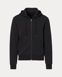 Premium black zip hoodie and jogger set for men featuring comfort style and versatile everyday by Marfa International - Product Image 4