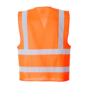 Chaleco de seguridad de alta visibilidad con logotipo personalizado para hombre, ropa de trabajo a buen precio, cinta reflectante de alta visibilidad, hecho informal, poliéster y algodón - Product Image 2