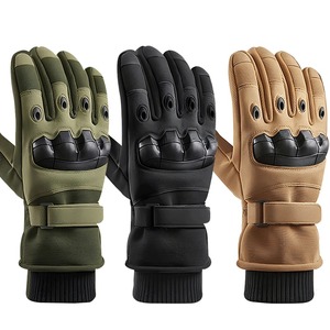Gants de moto tactiques pour hommes et femmes avec embouts de protection des articulations et fermeture velcro réglable - Product Image 3