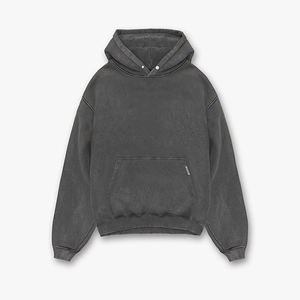 Survêtement respirant d'hiver solide délavé à l'acide personnalisé à bas prix pour hommes ensemble de jogging deux pièces dernier style - Product Image 1