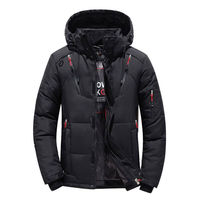Vêtements complets en duvet de canard pour hommes, veste de ski, manteau épais à capuche, parka bouffante, 2023, vente en gros