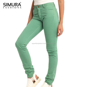 Nouveau design tendance, meilleure qualité, vente en gros à prix abordable, séchage rapide, OEM, jean en denim élégant pour femme, coupe skinny slim, pantalon durable - Product Image 6