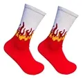 Red Flame Street Skateboard Calcetines Casual Moda Hip Hop Calcetines Adolescente Estudiante Skateboard Boy <span class=keywords><strong>Sok</strong></span> - Product Image 4