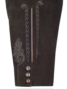 Custom Made Men's Oktoberfest Bavarian <b>Shorts</b> New Fashion Dark Color Leather Apparel Lightweight High Embroidered for Adults - Product Image 6