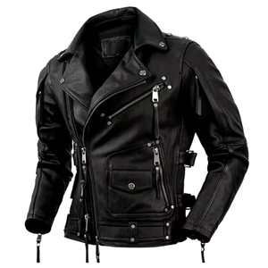 Equipo de carreras de alta calidad, chaqueta de moto de cuero genuino a la moda para hombre con codo, protector de rodilla, chaquetas de motocicleta - Product Image 1