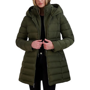 แจ็กเก็ตขนเป็ดแบบสั้นของผู้หญิงเสื้อแจ็คเก็ตขนเป็ดแบบซิปสำหรับฤดูหนาวโลโก้ตามสั่งดีไซน์ใหม่ล่าสุด - Product Image 2