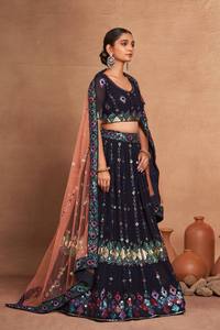 Hermoso Lehenga Choli Con Bordado Y Lentejuelas Trabajo - Product Image 4