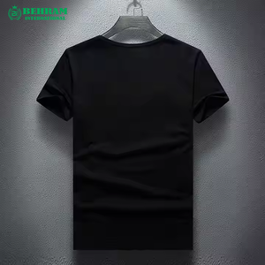 T-shirts Premium pour Hommes en Coton 100% Noir, Col Rond, Style Streetwear, Coupe Ample, Vêtements de Sport - Product Image 2