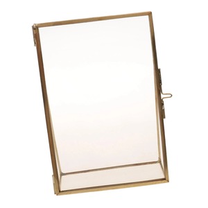 กรอบรูปโลหะหรูหราทรงสี่เหลี่ยมเคลือบสีทองเงาและขอบแคบสำหรับการแสดงภาพบุคคลในครอบครัว - Product Image 3