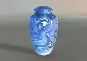 Sac en velours gratuit inclus Candy Swirl Texture Urne en métal de crémation pour adultes Style américain coloré fini pour une occasion commémorative - Product Image 6