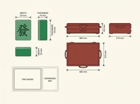 Ensemble de Mahjong Américain de Noël avec Tuiles en Bois Mélaminé à Motif Personnalisé, Boîte à Tiroir Couleur Bois de Rose, Logo Personnalisé OEM, Halloween
