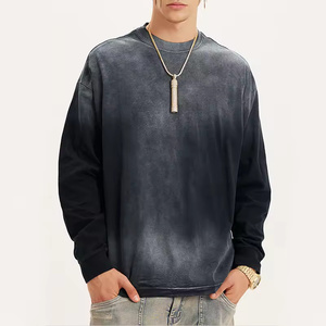 เสื้อยืดแขนยาวผู้ชายสไตล์วินเทจทรงโอเวอร์ไซส์ ผ้าคอตตอน 100% น้ำหนัก 240 กรัม ย้อมสีแบบไทได ผ้าเทอร์รี่ถักเนื้อแน่น - Product Image 5