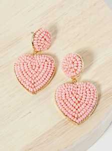 Pendientes bordados con cuentas estilo indio hechos a mano - Product Image 4