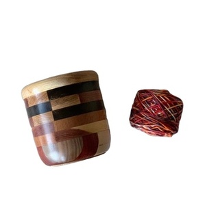 Bol en fil fait main de qualité supérieure en bois naturel avec une finition élégante parfaite pour tricoter et crocheter des accessoires en bois - Product Image 6
