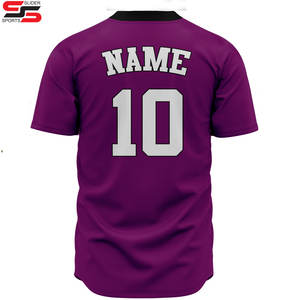 Baseball Uniform Sweatshirt With Heat Sublimation Printed Mesh Breathable Men's Embroidery Custom Baseball Jersey - Product Image 2