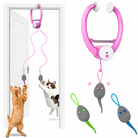 Jouet interactif pour chat à fixer à la porte, souris rebondissante automatique, rechargeable par USB, vente en gros