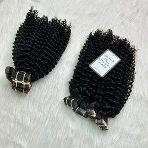 Cinta de color natural crudo de lujo en extensiones de cabello de 20 pulgadas Cinta rizada afro rizada en extensiones 100% cabello humano - Product Image 5