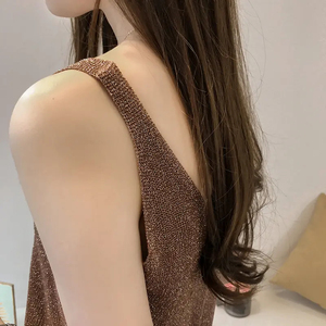 Camiseta sin mangas de tela de algodón 100% para mujer, Top corto para correr y Fitness, talla de EE. UU., para mujer, camiseta sin mangas OEM ODM con logotipo personalizado, camiseta acanalada para mujer - Product Image 3