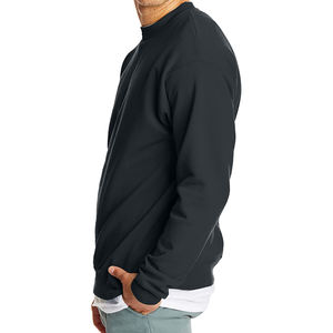 2025 alta calidad básico 100% algodón clásico cómodo básico sudadera piedra Vintage bordado logo pulóver para hombres - Product Image 2