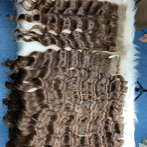 Extensiones de Cabello Ondulado Marrón, Cabello Ondulado Vietnamita y Camboyano, Cabello Virgen para Nigeria, Sudáfrica, Senegal, Venta Directa - Product Image 1