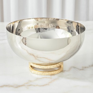 Juego de 3 cuencos decorativos bajos de orquídeas, piezas elegantes acabadas en plata, perfectas para la Mesa de la oficina en casa o uso en fiestas de la India - Product Image 4