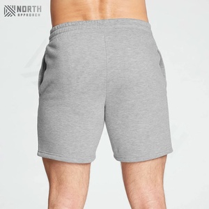 Shorts décontractés en toile imprimée avec logo pour hommes, taille mi-haute, cordon de serrage, séchage rapide, tricotés, service OEM personnalisé - Product Image 2