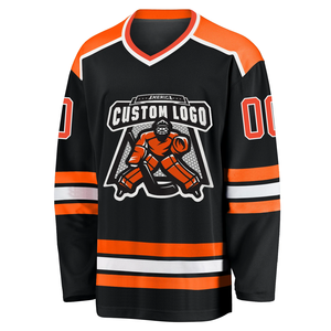 Jersey de hockey sobre hielo transpirable de poliéster 100% de alta calidad, sublimación de secado rápido y totalmente personalizable para uniformes de equipo - Product Image 2