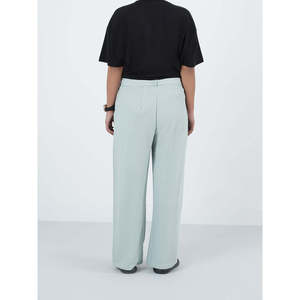 ENAPAY High Waist Regular Fit Custom logo Woven Trouser with Wide Leg Breathable <b>Summer</b> <b>Pant</b> Style - Product Image 5