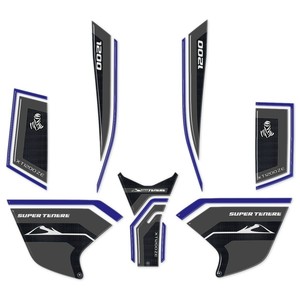 Kit di protezioni per moto Stick-On 3D in resina YAMAHA SUPER TENERE Blue compatibile con varie motociclette - Product Image 1