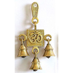 Belle Art Déco En Laiton Ghanti Statue Fabriqué À La Main Tenture Murale Décor À La Maison Cadeau pour Diwali Anniversaire De Mariage - Product Image 1