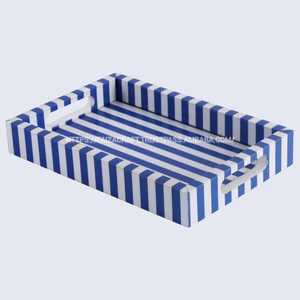 Faizacraft ถาดเสิร์ฟเรซินฝังกระดูกดีไซน์ใหม่หรูหรา - Product Image 1